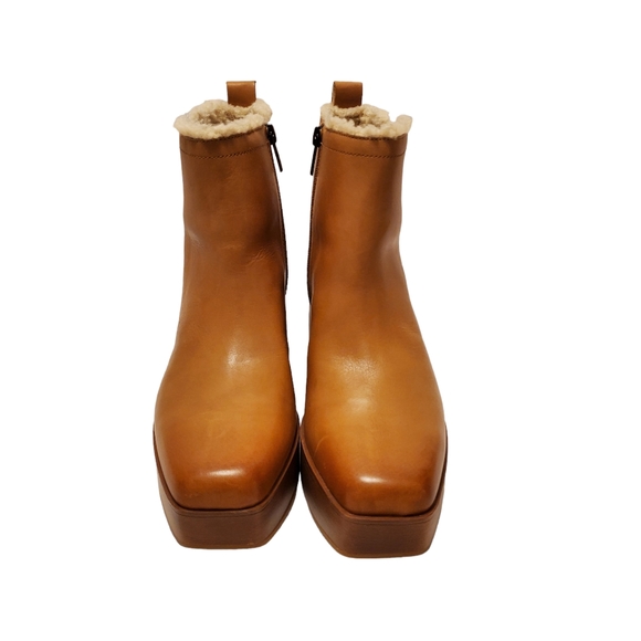 Vince Camuto Platform Leather Booties Size 8.5 - Picture 2 of 10